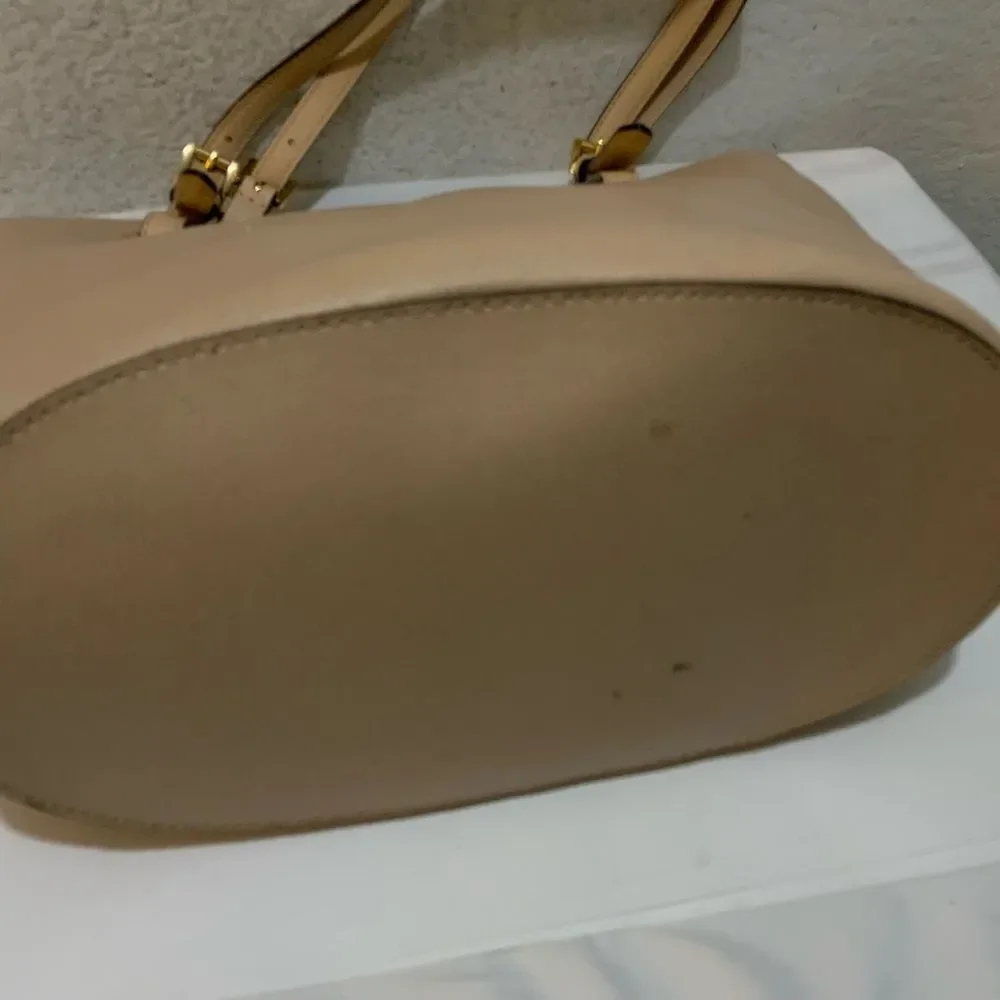 Michael Kors Leather Bag Jet Set Tote Handbag Shoulder Purse Tan